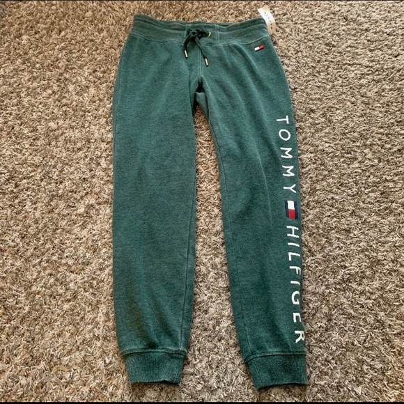 Women’s Tommy Hilfiger Heritage Logo Teal Joggers - Picture 5 of 8